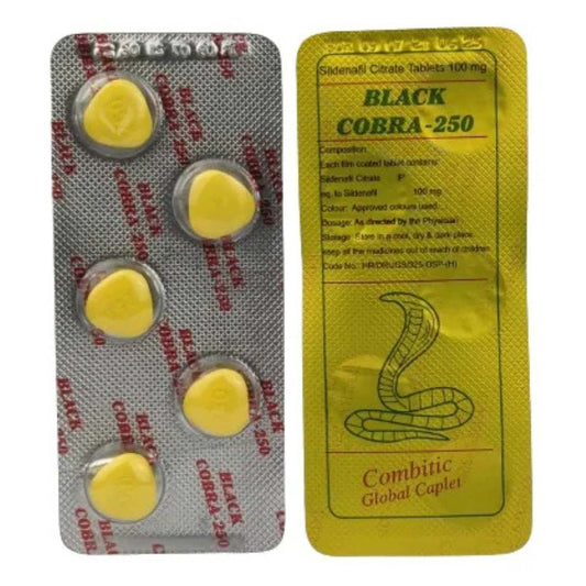 Black Cobra 250 Tablets | Cobra 250mg Sildenafil ED Tablet