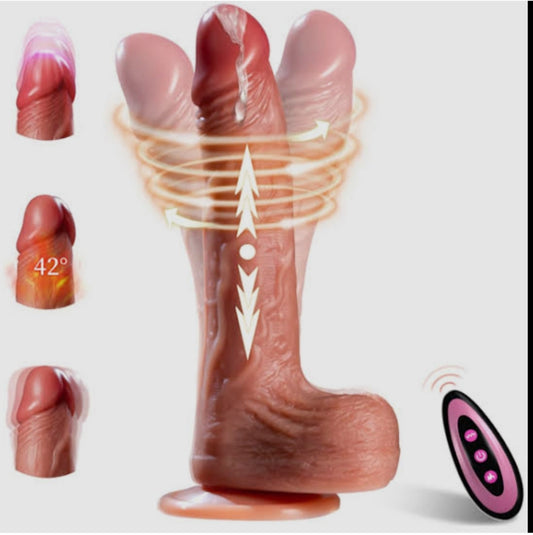 Ultra-Realistic Heated & Rotating Automatic Dildo with Wireless Remote & Suction Base
