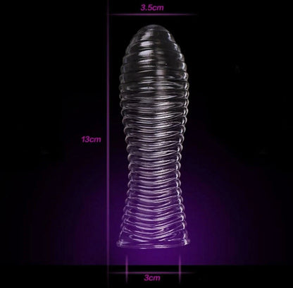 Permanent Penis Sleeve Extender Enlarger Textured Spike Male Reusable Condom