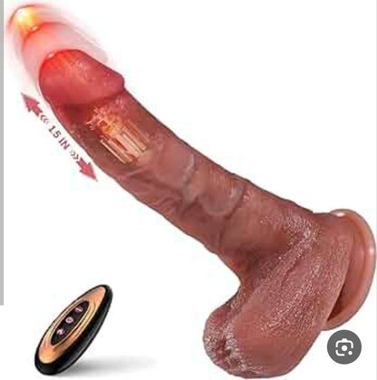 Ultra-Realistic Heated & Rotating Automatic Dildo with Wireless Remote & Suction Base