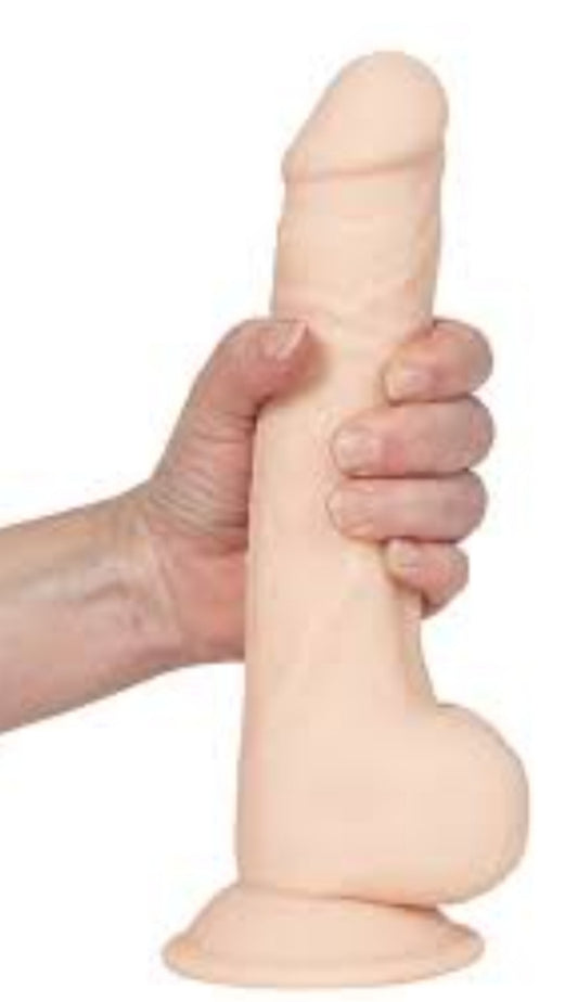 Ultra Realistic Flesh Dildo Veiny Penis Suction Cup Silicone - White Man's Cock