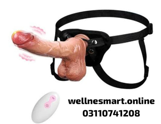 Ultra-Realistic Heated & Rotating Automatic Dildo with Wireless Remote & Suction Base With Belt,/ Strep