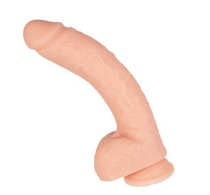 Ultra Realistic Flesh Dildo Veiny Penis Suction Cup Silicone - White Man's Cock