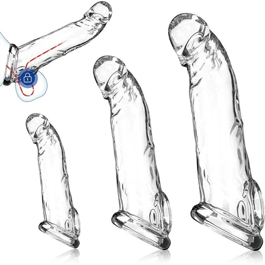 Premium Crystal Clear Silicone Reusable Condom (5-6 Inch)