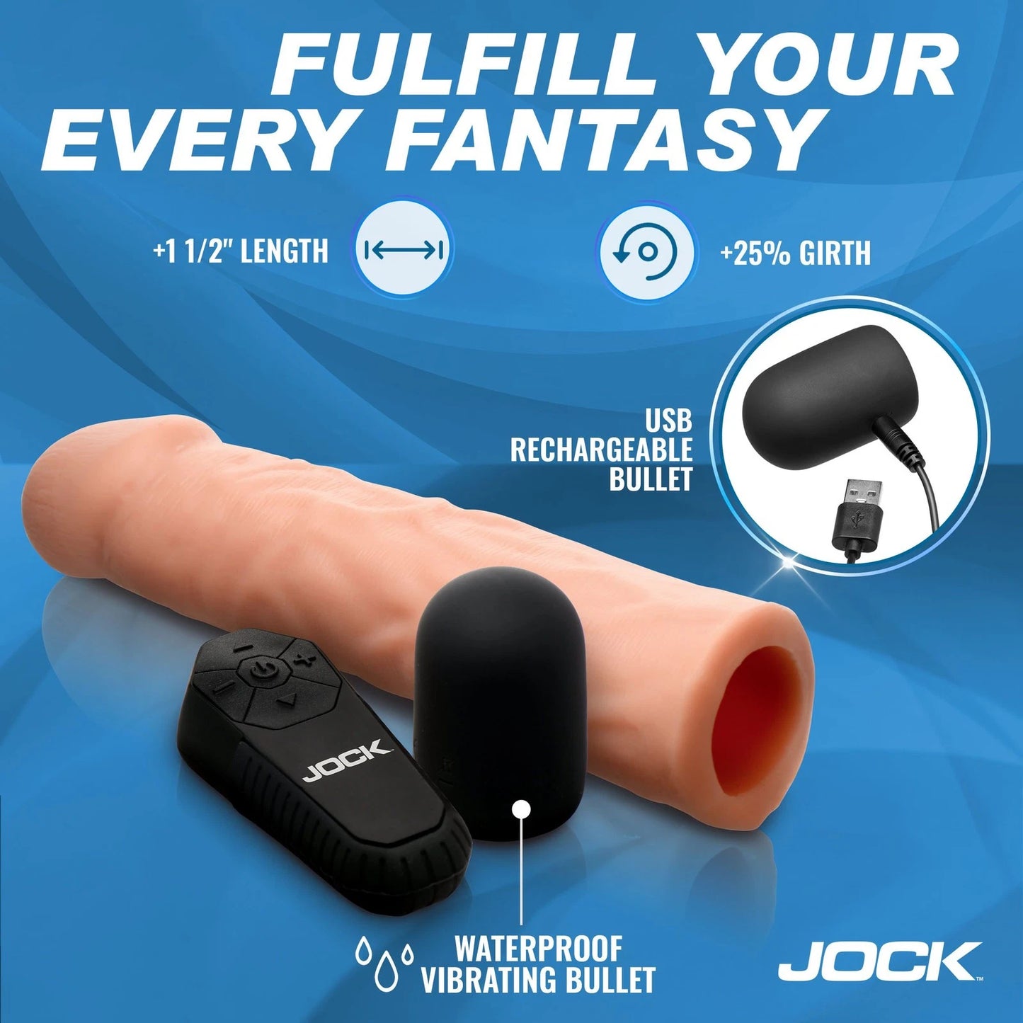 Realistic Silicone Vibrating Strap-On Performance Device for Men