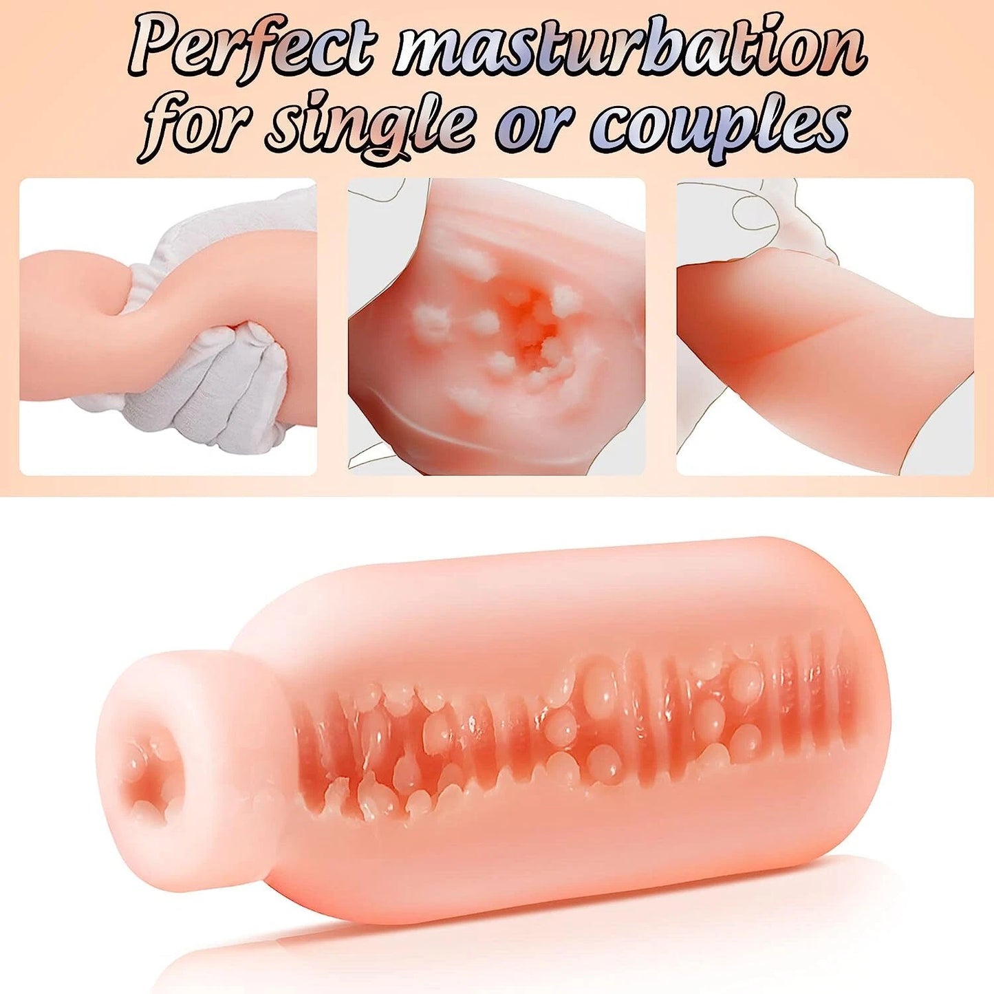 Premium Dual Channel Pocket Pussy – Ergonomic Male Pleasure Toy