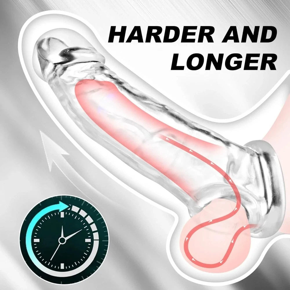 Premium Crystal Clear Silicone Reusable Condom (5-6 Inch)