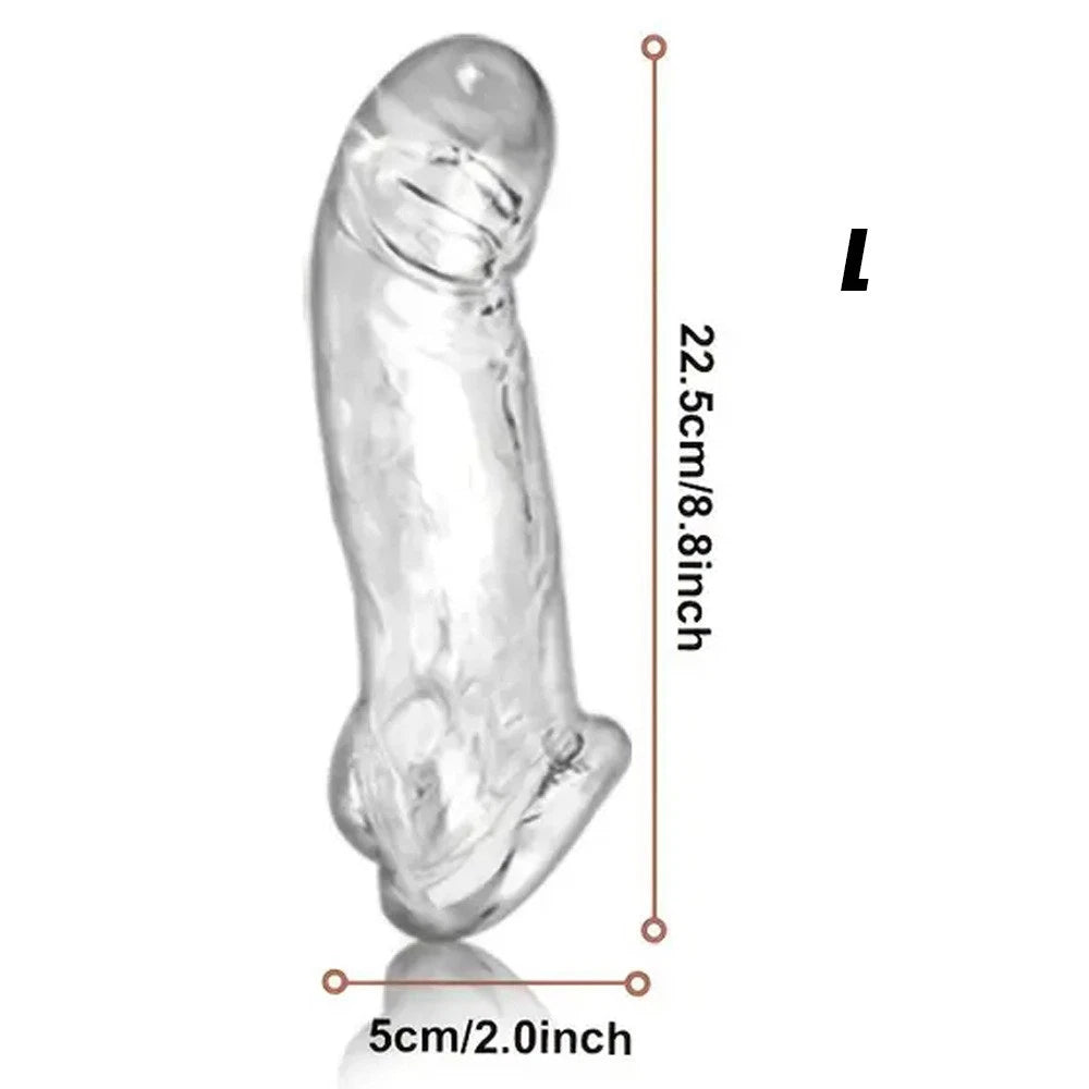 Premium Crystal Clear Silicone Reusable Condom (5-6 Inch)