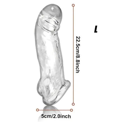 Premium Crystal Clear Silicone Reusable Condom (5-6 Inch)