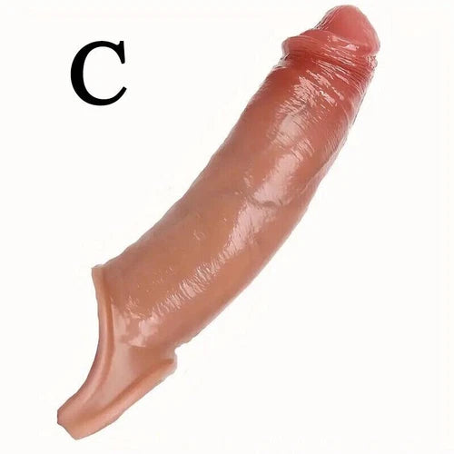 Ultra-Realistic King Size Silicone Extender Sleeve (8-9 Inch)